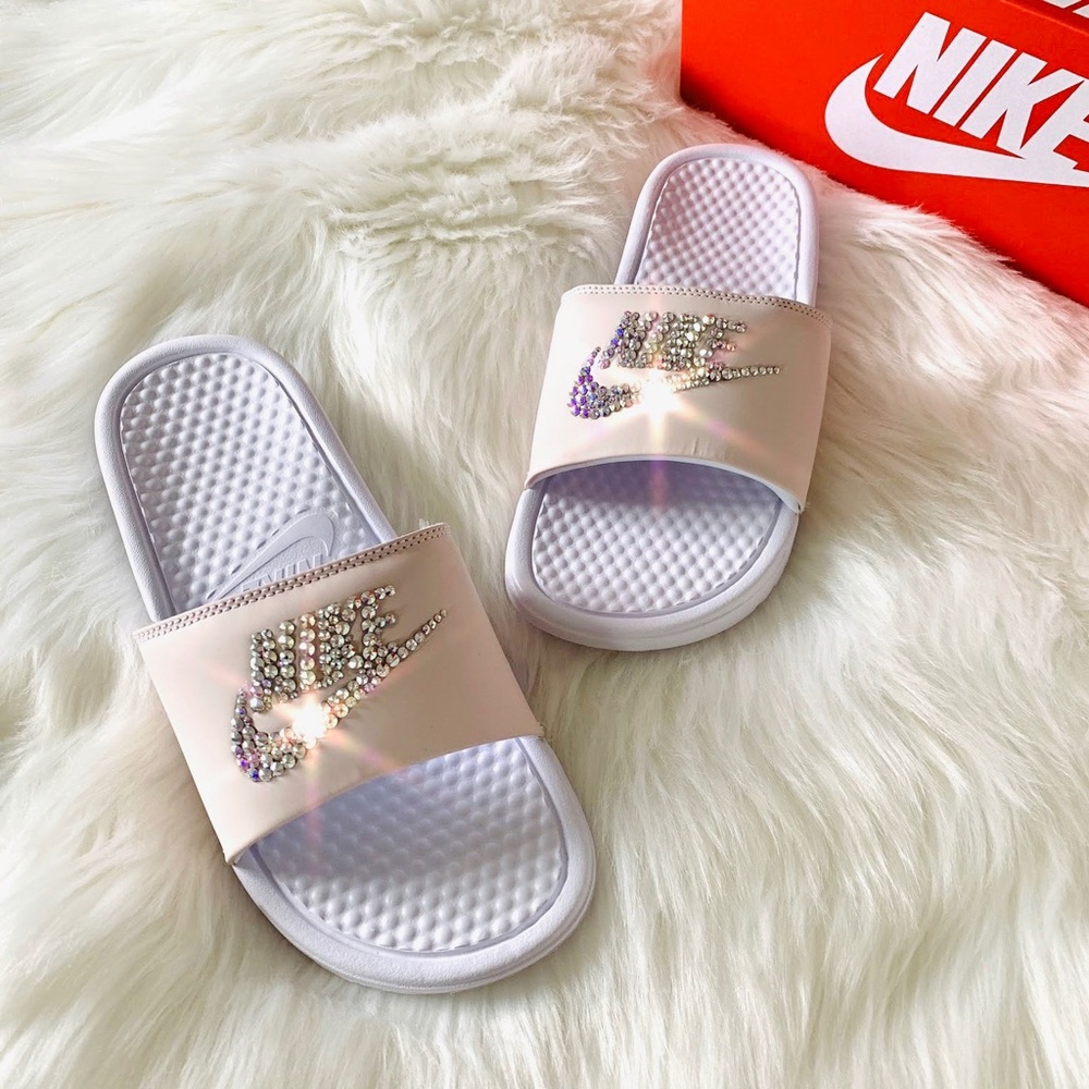 Swarovski Nike Benassi Slide Sandal Pink Quartz